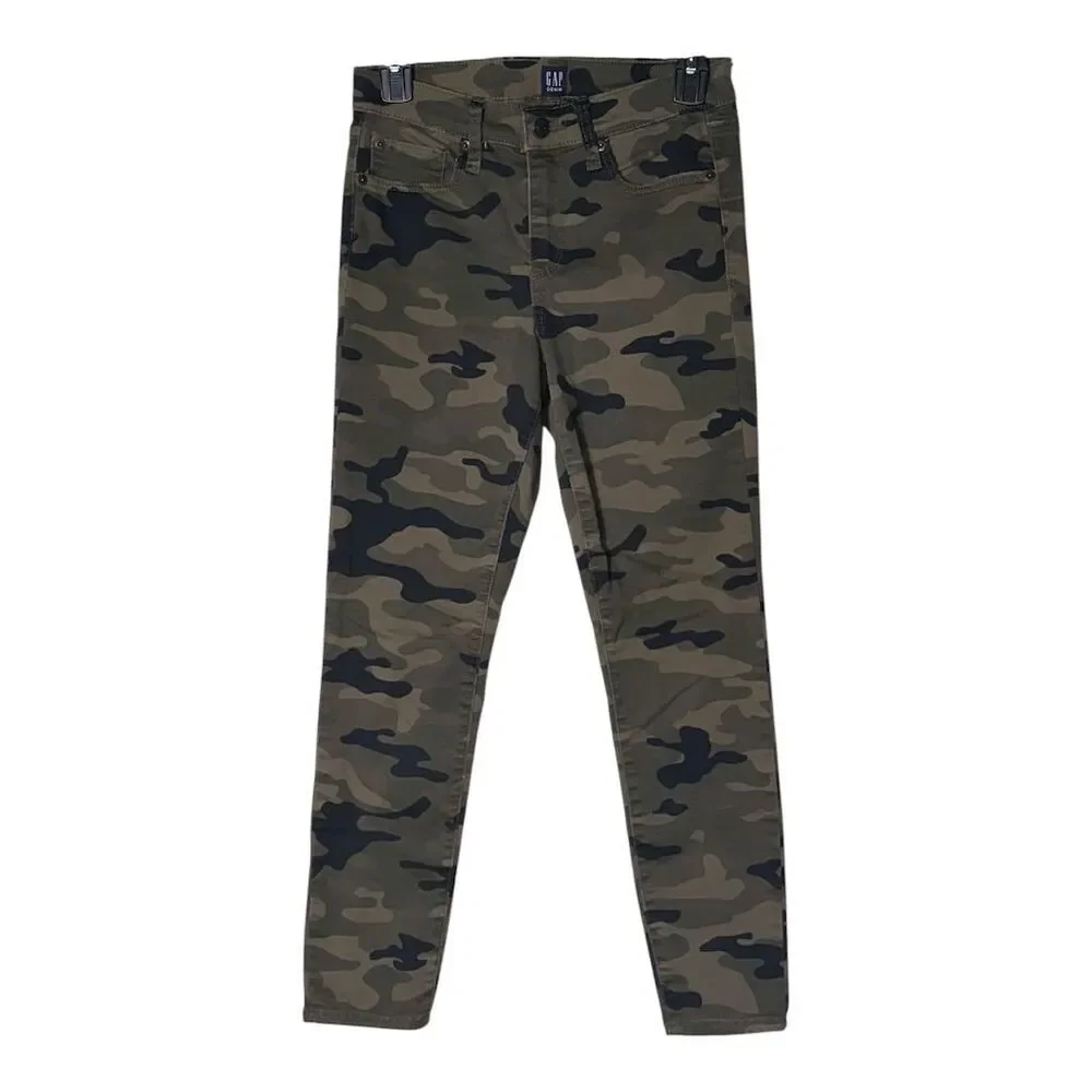 2026. Gap Women's Skinny Fit Camo Jeans Size 27 Multicolor Mid Rise‎ Denim